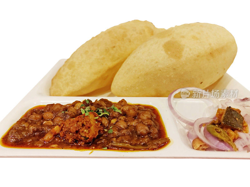 受印度北部旁遮普人欢迎的早餐小吃Chhole Bhature